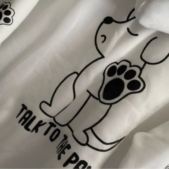 Dog Hoodie with Black Dog and Paw Print Dog Lover - Picture 7 of 11